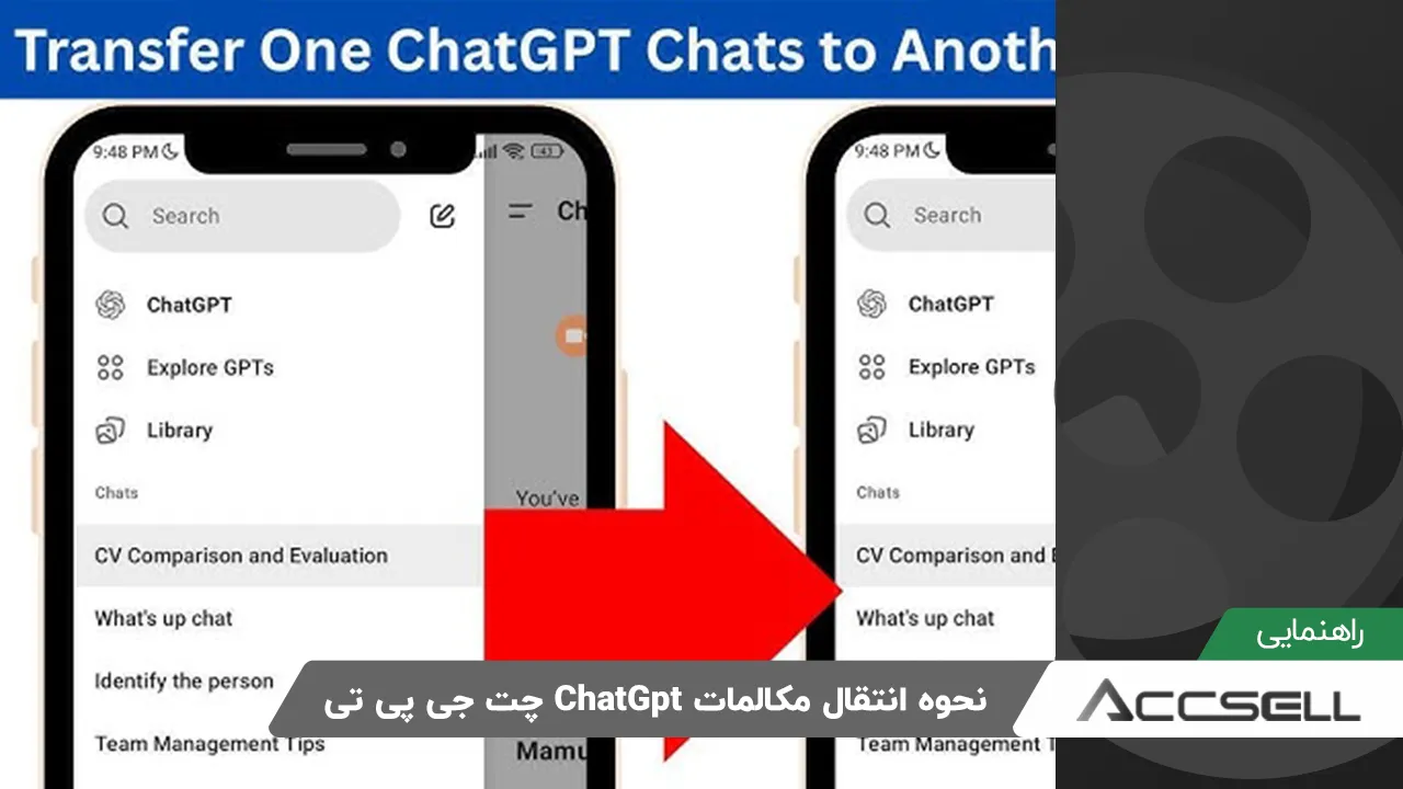 انتقال مکالمات ChatGpt