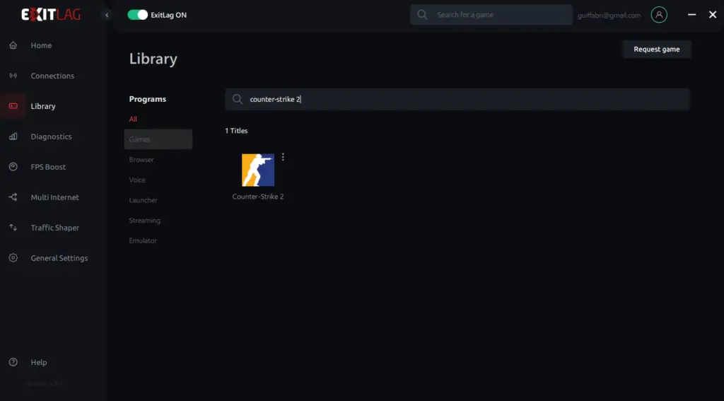 انتخاب بازی در اگزیت لگ