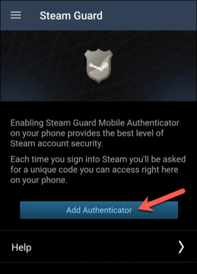 انتخاب گزینه Add Authenticator