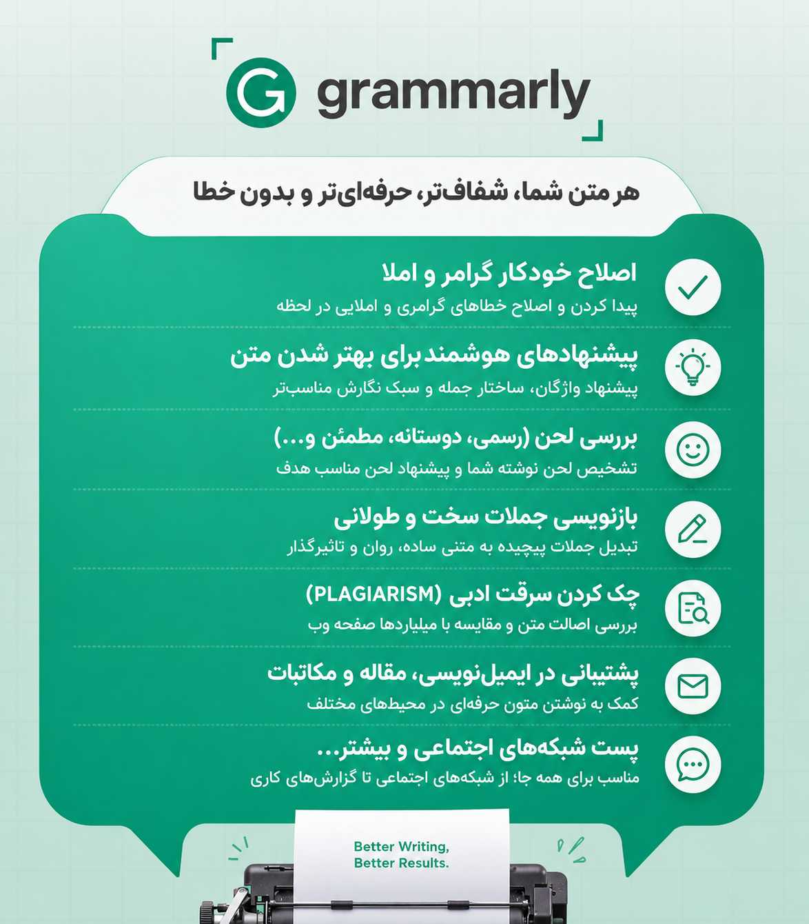 امکانات گرامرلی