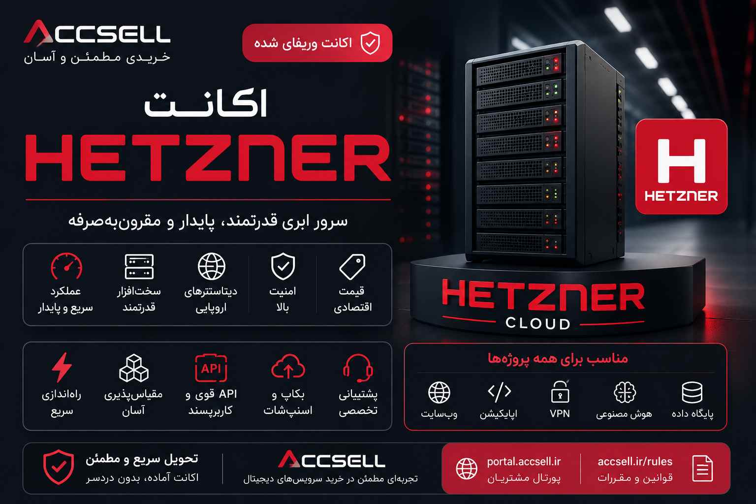 َشرایط خرید اکانت هتزنر