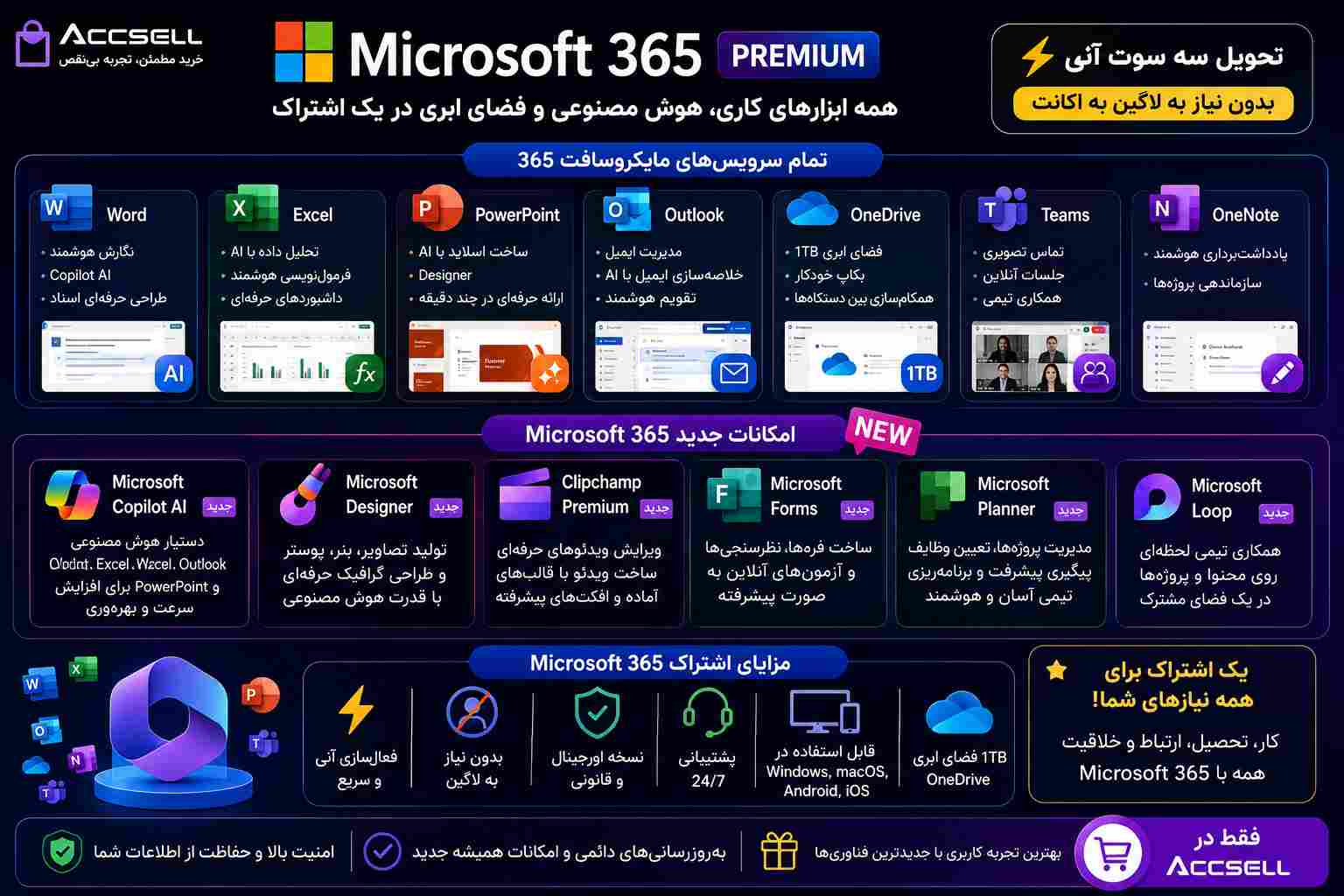 امکانات microsoft 365