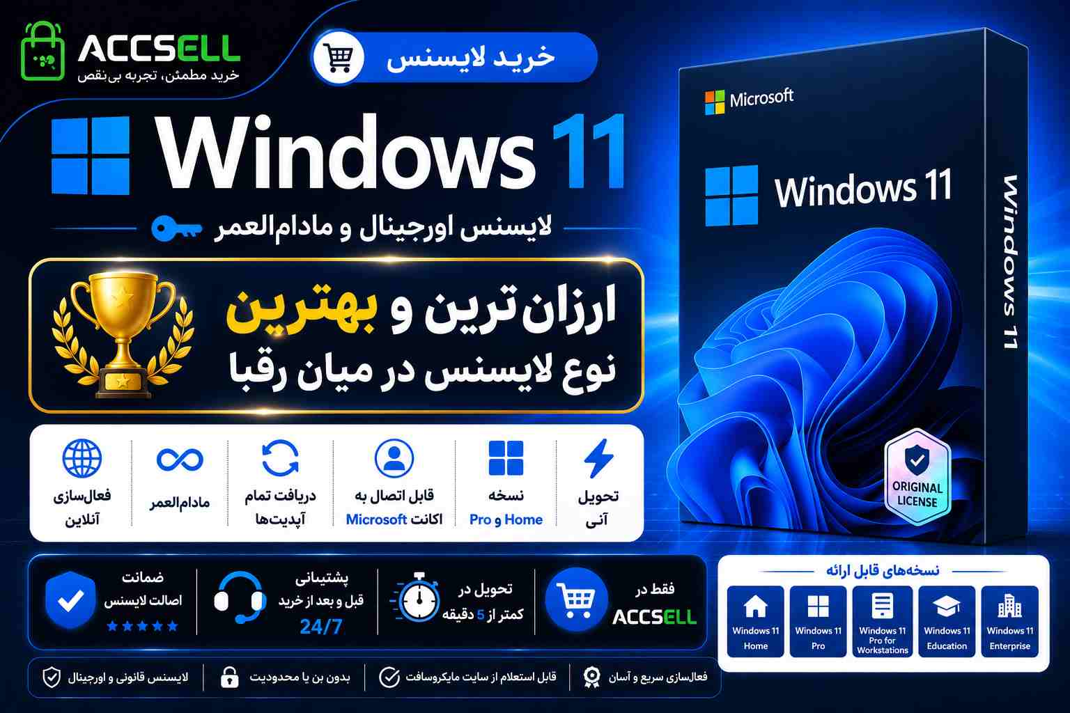 خرید لایسنس ویندوز 11
