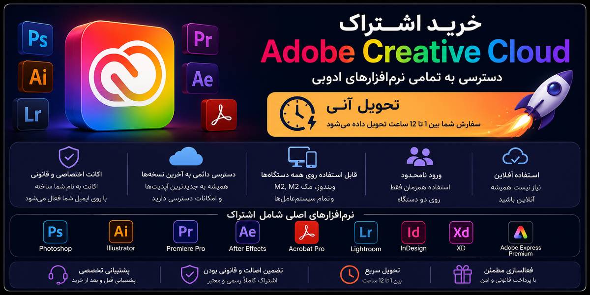 شرایط خرید اکانت Adobe Creative Cloud