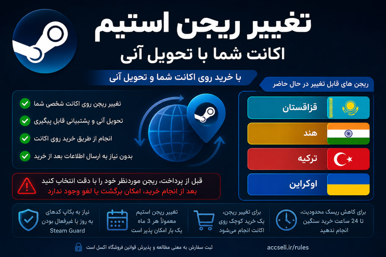 تغییر ریجن اکانت استیم